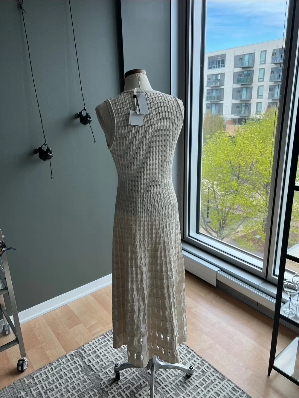 New SIMKHAI Zelma Eyelet Cutout Maxi Dress Size Small - Picture 4 of 12